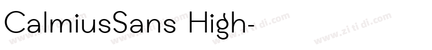 CalmiusSans High字体转换
